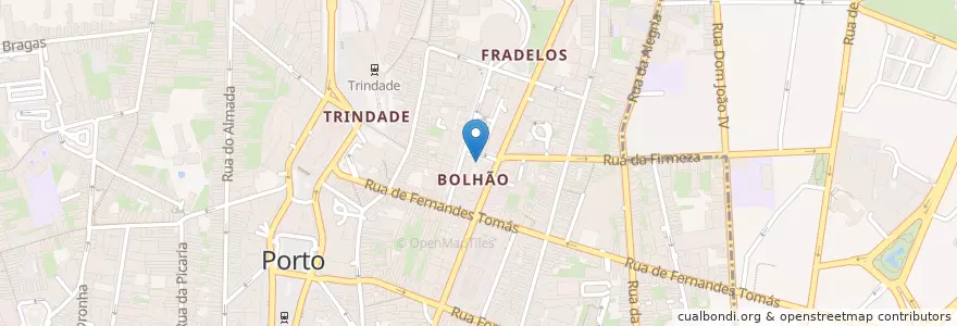 Mapa de ubicacion de Bop en 葡萄牙, 北部大區, Área Metropolitana Do Porto, Porto, Porto, Cedofeita, Santo Ildefonso, Sé, Miragaia, São Nicolau E Vitória.