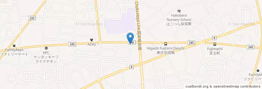 Mapa de ubicacion de Domino's Pizza en 日本, 東京都, 西東京市.