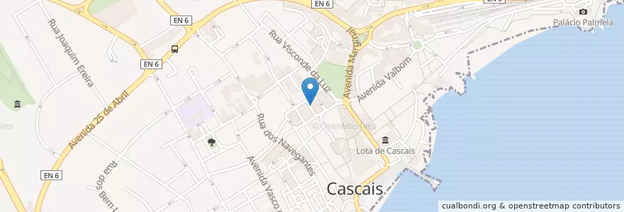 Mapa de ubicacion de Moules & Gin en Portugal, Metropolregion Lissabon, Lissabon, Großraum Lissabon, Cascais, Cascais E Estoril.