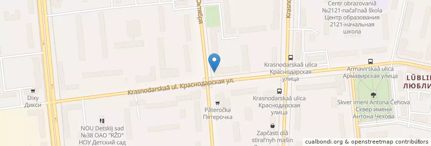 Mapa de ubicacion de Столички en Rusland, Centraal Federaal District, Moskou, Юго-Восточный Административный Округ, Район Люблино.