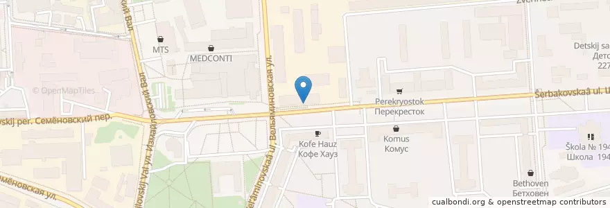 Mapa de ubicacion de Здоров.ру en Rusia, Distrito Federal Central, Москва, Восточный Административный Округ, Район Соколиная Гора.