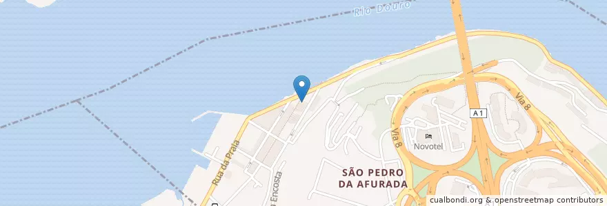 Mapa de ubicacion de Casa Machado en 葡萄牙, 北部大區, Área Metropolitana Do Porto, Porto, Porto, Lordelo Do Ouro E Massarelos.