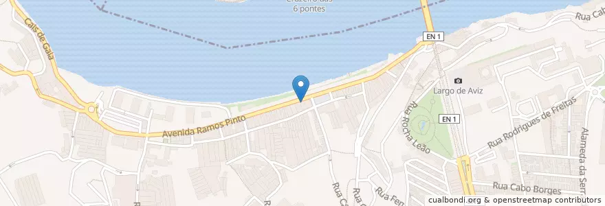 Mapa de ubicacion de Resturante Snack São Goncalo en البرتغال, المنطقة الشمالية (البرتغال), Área Metropolitana Do Porto, بورتو, Vila Nova De Gaia, Santa Marinha E São Pedro Da Afurada.