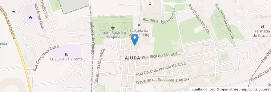 Mapa de ubicacion de Andorinhas en Portugal, Área Metropolitana De Lisboa, Lissabon, Grande Lisboa, Lissabon, Ajuda, Belém.