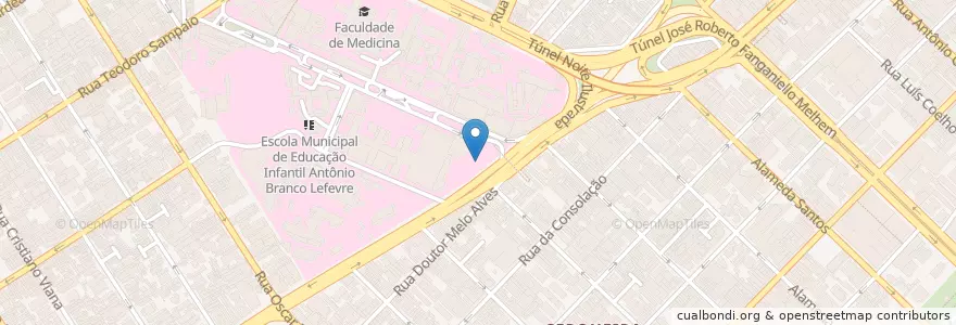 Mapa de ubicacion de Centro de Convenções Rebouças en Brésil, Région Sud-Est, São Paulo, Região Geográfica Intermediária De São Paulo, Região Metropolitana De São Paulo, Região Imediata De São Paulo, São Paulo.
