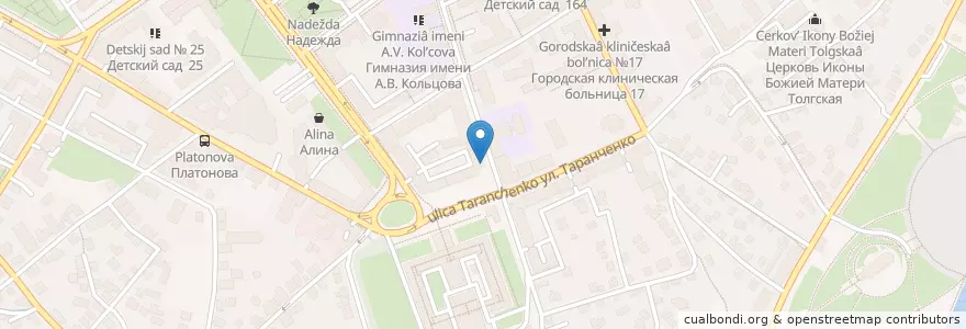 Mapa de ubicacion de Аптечка en Rusia, Distrito Federal Central, Óblast De Vorónezh, Городской Округ Воронеж.