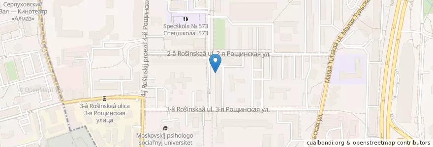 Mapa de ubicacion de Dental family en Russia, Central Federal District, Moscow, Southern Administrative Okrug, Danilovsky District.