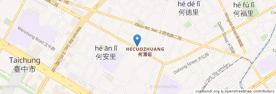 Mapa de ubicacion de 八方雲集 en Taiwán, Taichung, 西屯區.