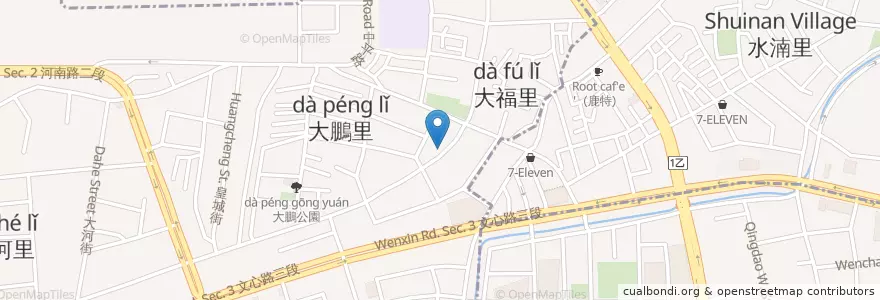 Mapa de ubicacion de 八方雲集 en 臺灣, 臺中市, 北屯區.