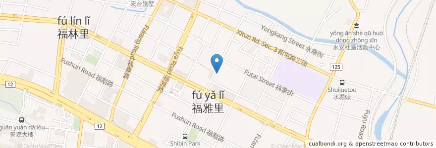 Mapa de ubicacion de 吉野家 en تايوان, تاي شانغ, 西屯區.