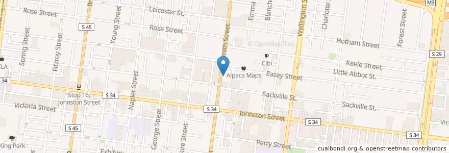 Mapa de ubicacion de Cafe On Smith en أستراليا, ولاية فيكتوريا, City Of Yarra.