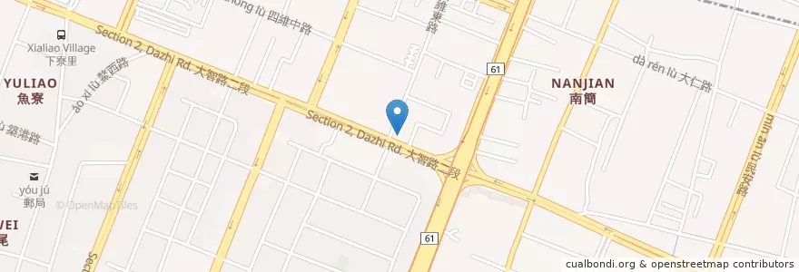 Mapa de ubicacion de E豆咖啡廳 en Taiwan, Taichung, Distretto Di Wuqi.