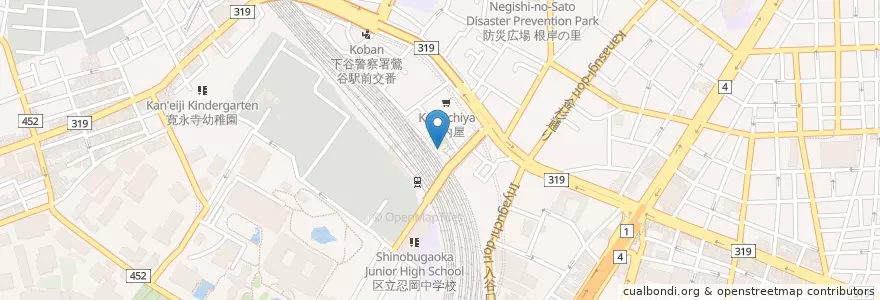 Mapa de ubicacion de 鈴よし en 일본, 도쿄도, 다이토구.