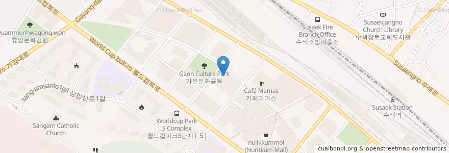 Mapa de ubicacion de 상암동 돈까스 en کره جنوبی, سئول, 마포구, 상암동.