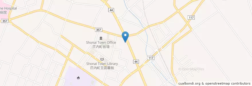 Mapa de ubicacion de 川村食堂 en 日本, 山形県, 東田川郡, 庄内町.