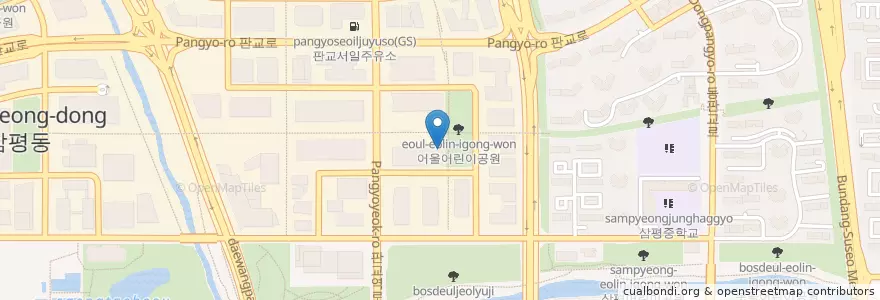 Mapa de ubicacion de ALEGRIA en Güney Kore, 경기도, 분당구.