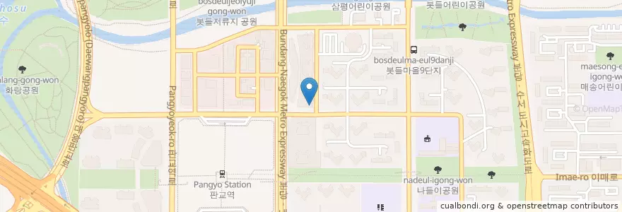 Mapa de ubicacion de CECI CELA en Corea Del Sur, Gyeonggi, 분당구.