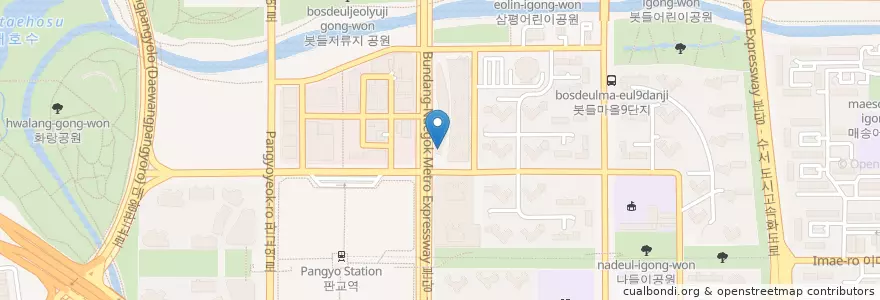 Mapa de ubicacion de COFFEE BEAN en Güney Kore, 경기도, 분당구.