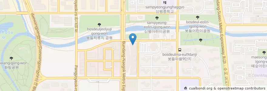 Mapa de ubicacion de VIPS(2nd Fl.) en Coreia Do Sul, Gyeonggi, 분당구.