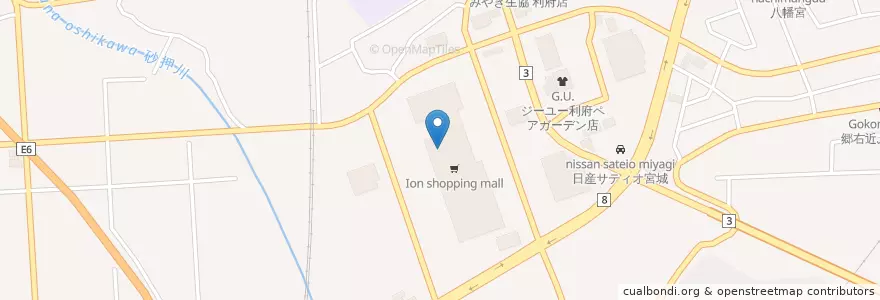 Mapa de ubicacion de 果汁工房 果琳 en Japon, Préfecture De Miyagi, 宮城郡, 利府町.