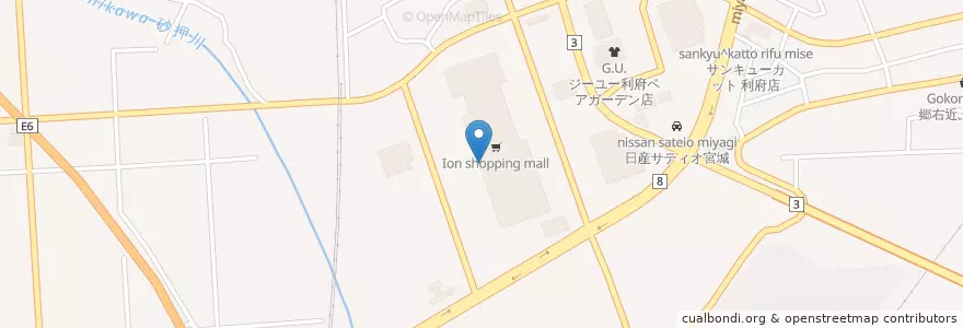 Mapa de ubicacion de マクドナルド en Giappone, 宮城県, 宮城郡, 利府町.