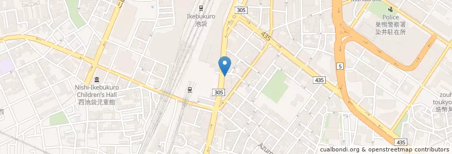 Mapa de ubicacion de コメダ 珈琲 en 일본, 도쿄도, 豊島区.