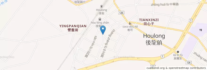 Mapa de ubicacion de 阿水師 en 타이완, 타이완성, 먀오리 현, 허우룽진.