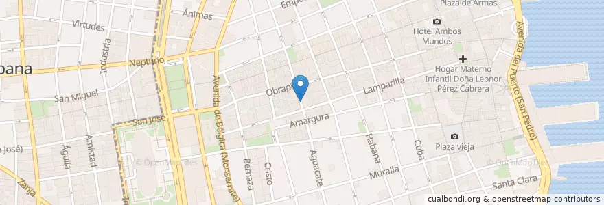 Mapa de ubicacion de Cafeteria "El dicho" en كوبا, La Habana, La Habana Vieja.