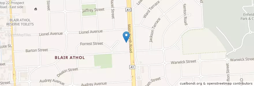 Mapa de ubicacion de Cafe de vilis en Australia, South Australia, Adelaide, City Of Port Adelaide Enfield.