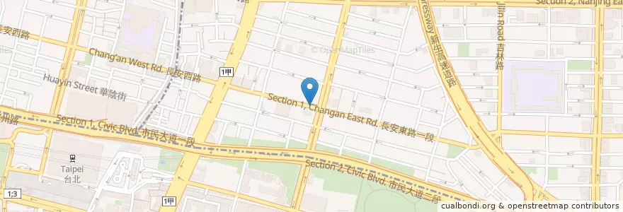 Mapa de ubicacion de 公共電話亭 en 臺灣, 新北市, 臺北市, 中山區.