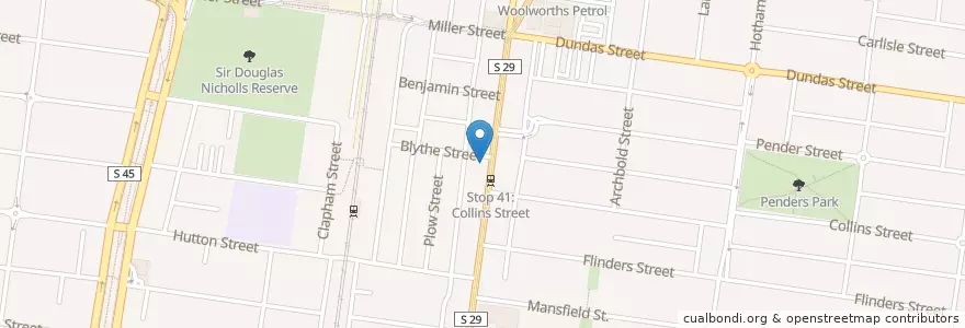 Mapa de ubicacion de SOP en Australië, Victoria, City Of Darebin.