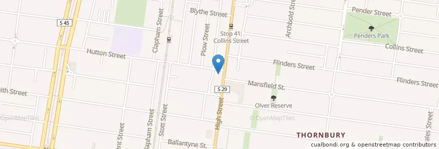 Mapa de ubicacion de Mio en Australien, Victoria, City Of Darebin.