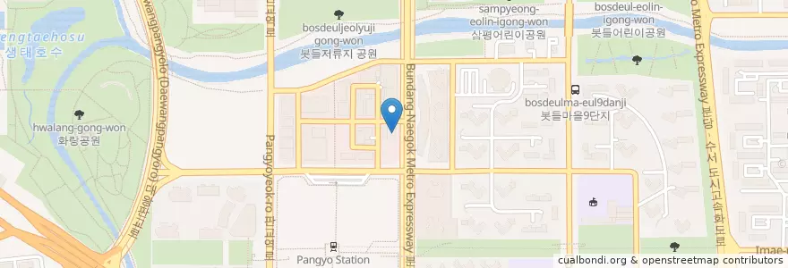 Mapa de ubicacion de 채선당 (3층) en Zuid-Korea, Gyeonggi-Do, 분당구.
