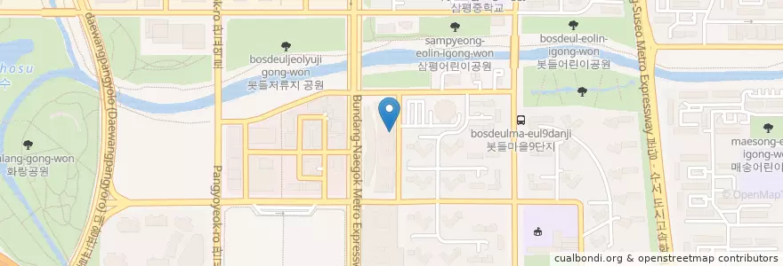 Mapa de ubicacion de california pizza kitchen (2nd Fl.) en Coreia Do Sul, Gyeonggi, 분당구.