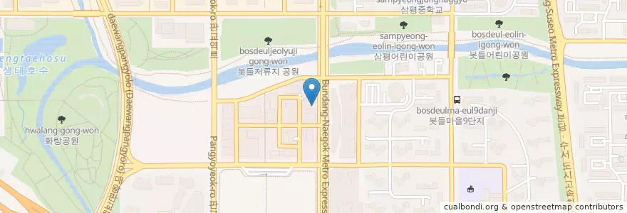 Mapa de ubicacion de 태평양약국 en Coreia Do Sul, Gyeonggi, 분당구.