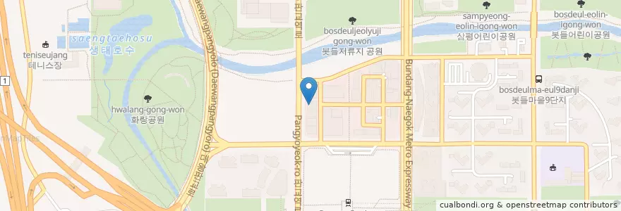 Mapa de ubicacion de 수협은행 판교역지점 (2층) en Zuid-Korea, Gyeonggi-Do, 분당구.