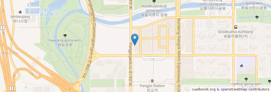 Mapa de ubicacion de BUONO BUONO coffee en Corée Du Sud, Gyeonggi, 분당구.