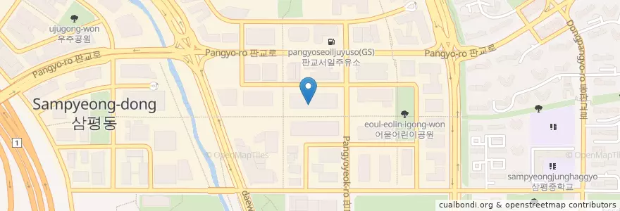 Mapa de ubicacion de TWOSOME PLACE en Corea Del Sur, Gyeonggi, 분당구.