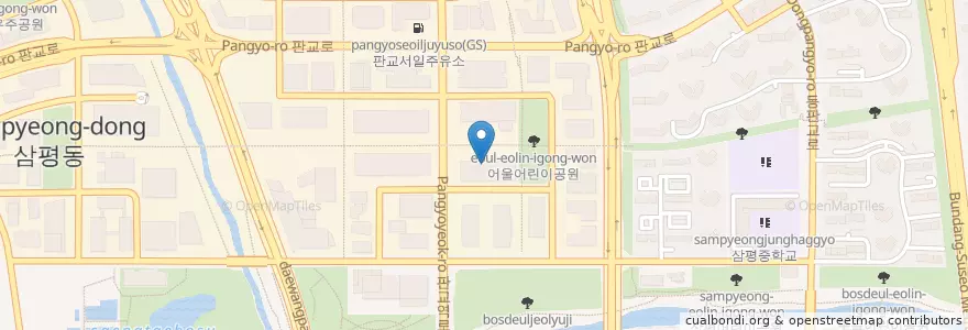 Mapa de ubicacion de JASS en Coreia Do Sul, Gyeonggi, 분당구.
