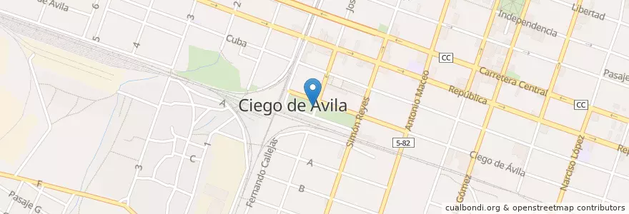 Mapa de ubicacion de Cooperativa en Cuba, Ciego De Avila, Ciego De Ávila, Ciudad De Ciego De Ávila, Ciudad De Ciego De Ávila.