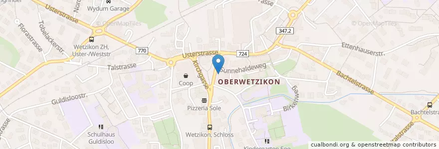 Mapa de ubicacion de Büsra Caffe Bistro en 스위스, 취리히, Bezirk Hinwil, Wetzikon (Zh).