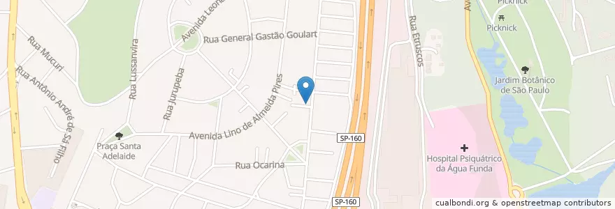 Mapa de ubicacion de Igreja Batista de Vila Guarani en البَرَازِيل, المنطقة الجنوبية الشرقية, ساو باولو, Região Geográfica Intermediária De São Paulo, Região Metropolitana De São Paulo, Região Imediata De São Paulo, ساو باولو.