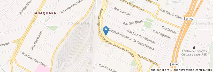 Mapa de ubicacion de Comunidade Cristã Paz e Vida en البَرَازِيل, المنطقة الجنوبية الشرقية, ساو باولو, Região Geográfica Intermediária De São Paulo, Região Metropolitana De São Paulo, Região Imediata De São Paulo, ساو باولو.