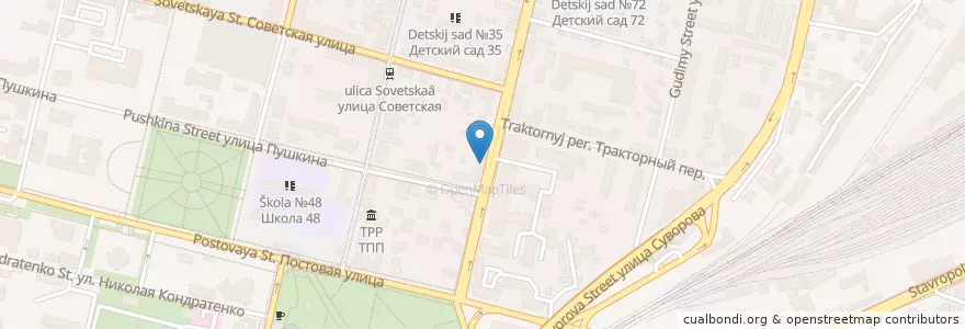 Mapa de ubicacion de Чопокофе en Rusia, Южный Федеральный Округ, Краснодарский Край, Городской Округ Краснодар.