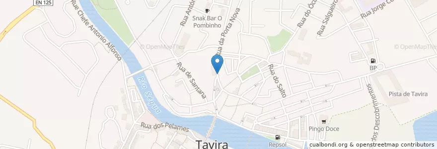 Mapa de ubicacion de Cantinho do Emigrante en Portekiz, Algarve, Algarve, Faro, Tavira, Tavira.