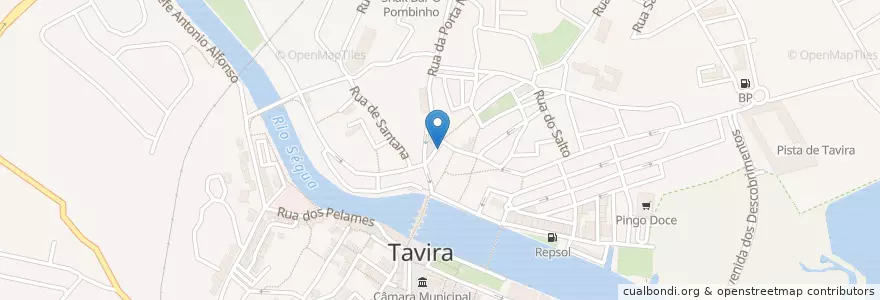 Mapa de ubicacion de Ponto de Encontro en Portugal, Algarve, Algarve, Faro, Tavira, Tavira.