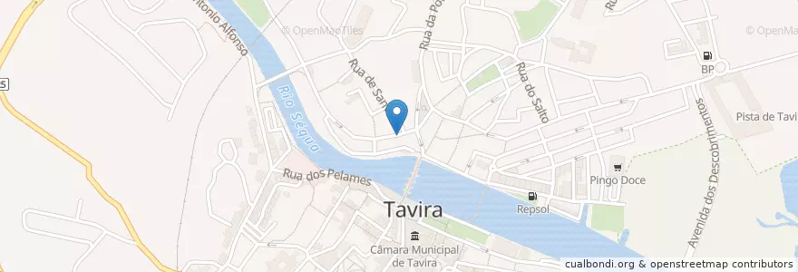 Mapa de ubicacion de Os Arcos en Portekiz, Algarve, Algarve, Faro, Tavira, Tavira.