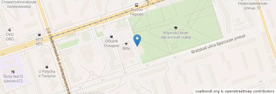Mapa de ubicacion de Шаурма en Russia, Distretto Federale Centrale, Москва, Восточный Административный Округ, Район Перово.