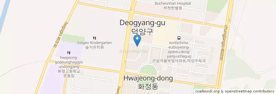 Mapa de ubicacion de 국민은행 en كوريا الجنوبية, 경기도, 고양시, 덕양구.