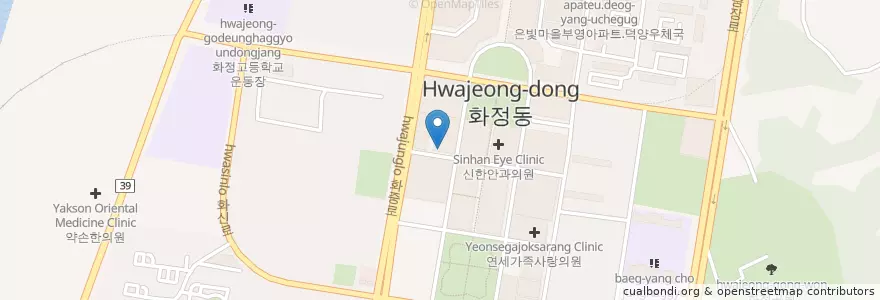 Mapa de ubicacion de KFC en 大韓民国, 京畿道, 高陽市, 徳陽区.
